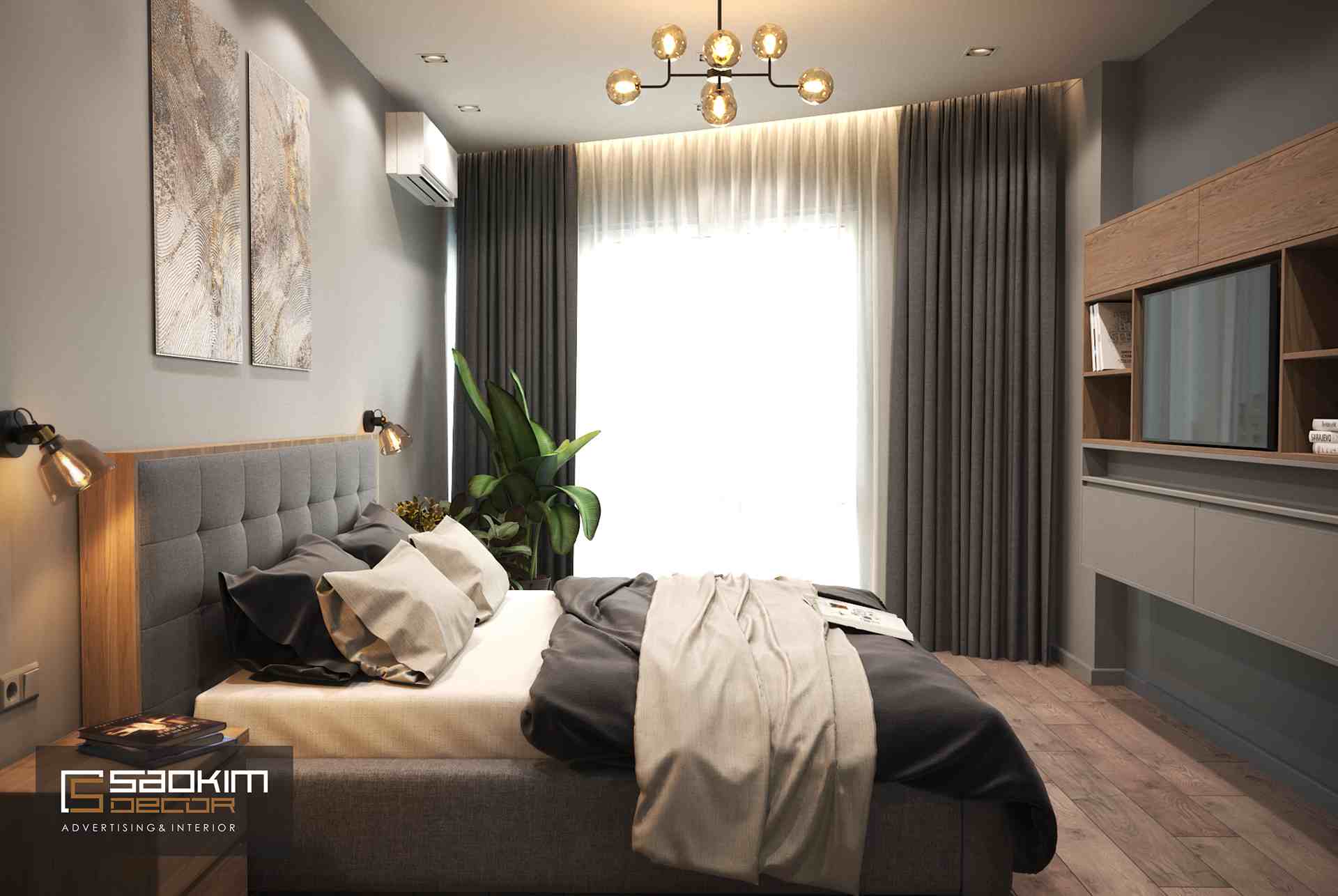 Thiết kế nội thất phòng ngủ master