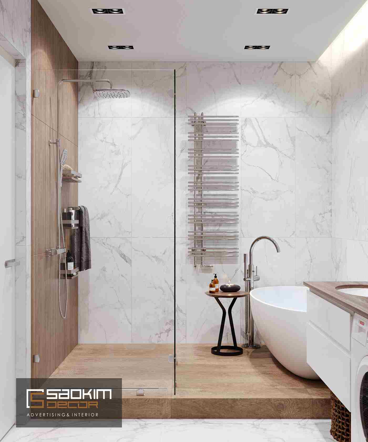 Thiết kế nội thất phòng tắm chung cư