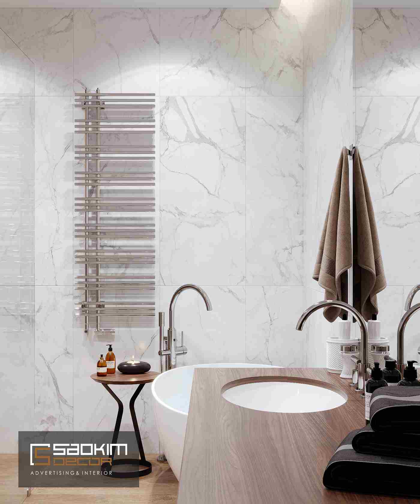 Thiết kế nội thất phòng tắm chung cư