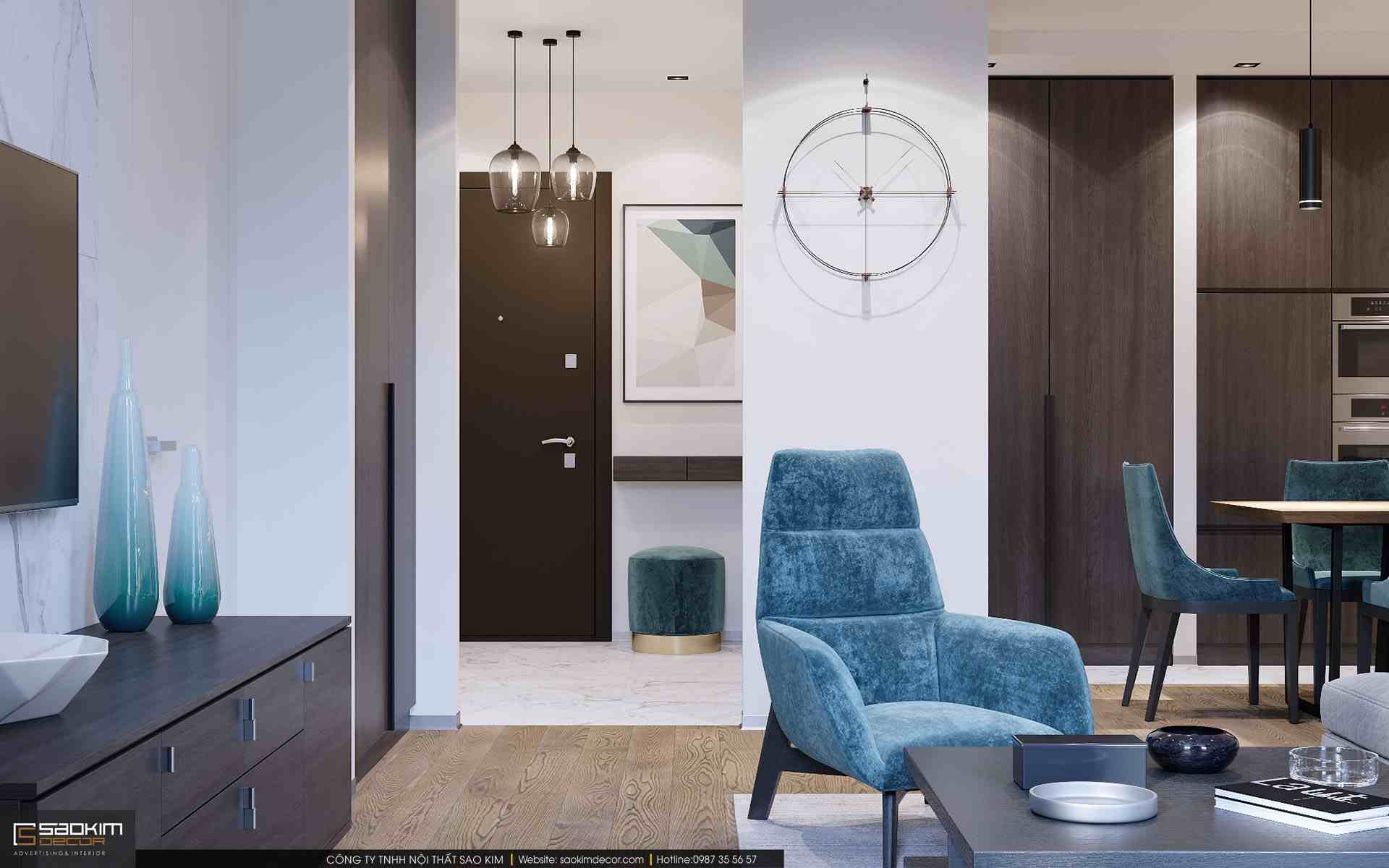 Thiết kế nội thất phòng khách chung cư hiện đại