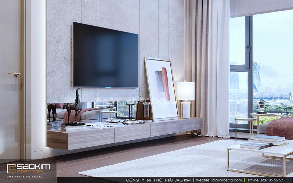 Thiết kế phòng khách chung cư cao cấp Royal City