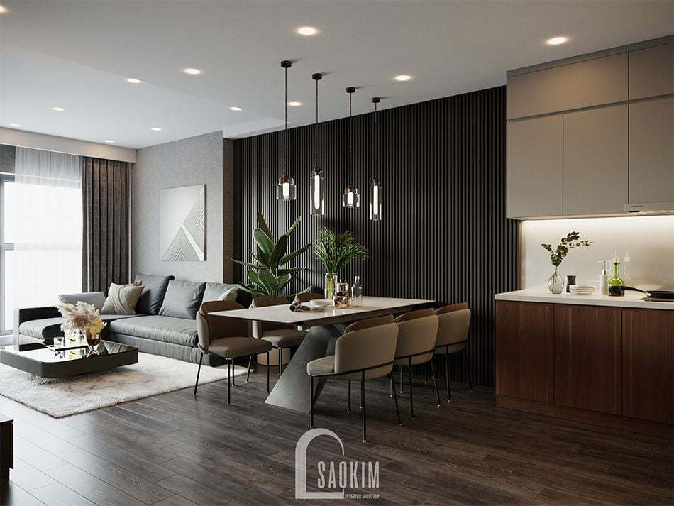 Mẫu thiết kế phòng ăn căn hộ HPC Landmark 105 Tố Hữu