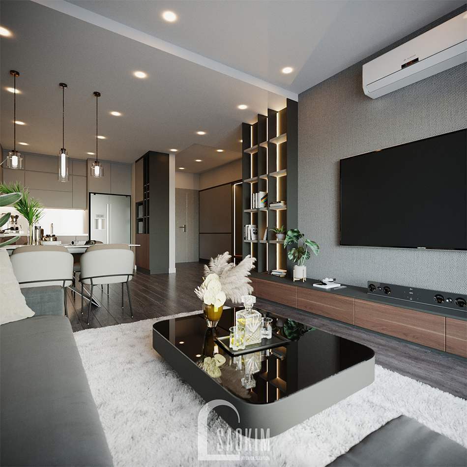 Mẫu thiết kế căn hộ 3 phòng ngủ HPC Landmark 105 Tố Hữu với không gian mở rộng thoáng