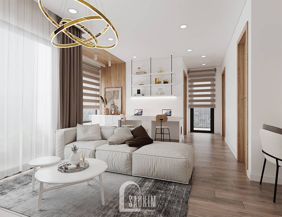 Mẫu thiết kế căn hộ 65m2 chung cư Vinhomes Smart City