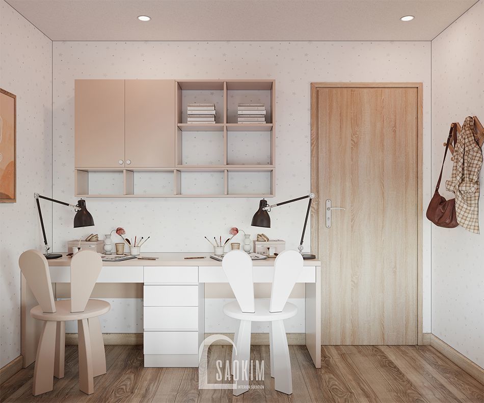 Không gian phòng ngủ cho bé dịu nhẹ, ấm áp với gam màu pastel ngọt ngào