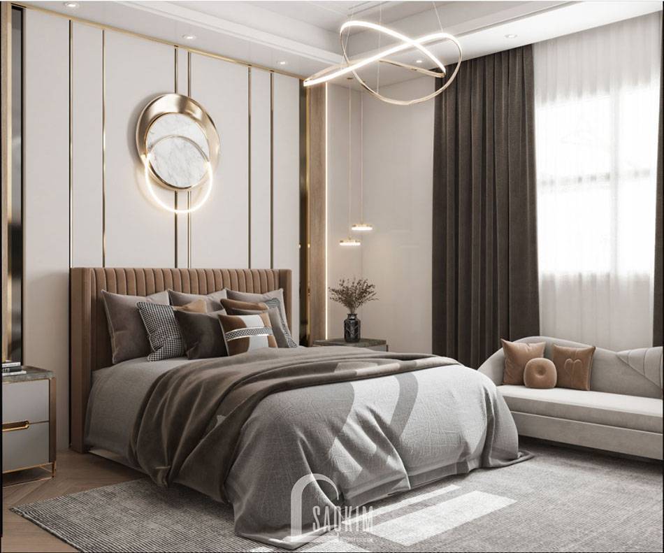 Không gian phòng ngủ Master tươi sáng, tràn đầy ánh sáng