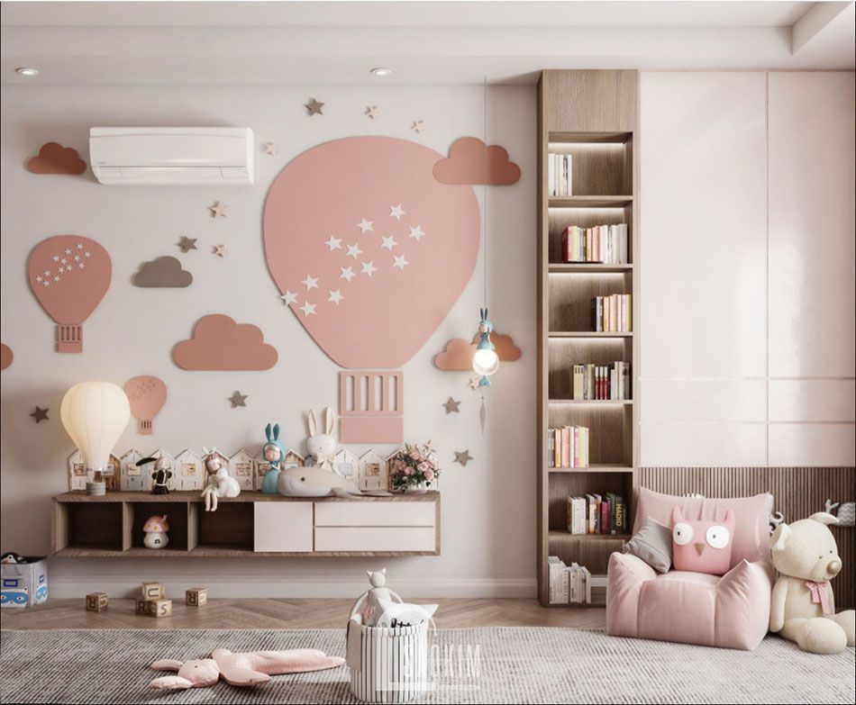 Mẫu thiết kế phòng ngủ căn hộ 84m2 chung cư The Zei