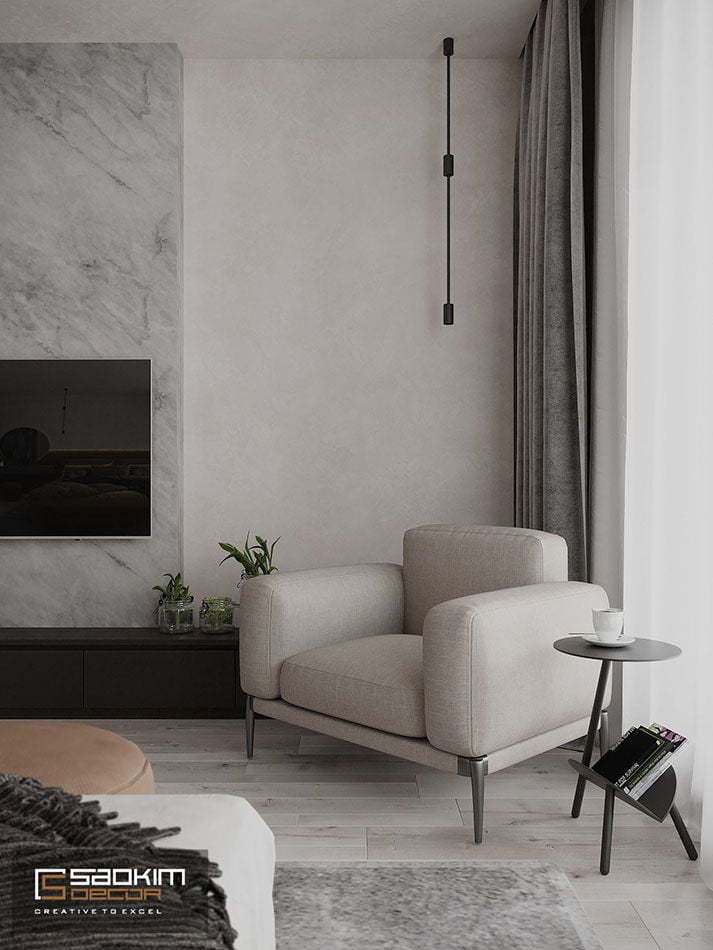 Thiết kế nội thất phòng ngủ căn hộ chung cư theo phong cách Đài Loan