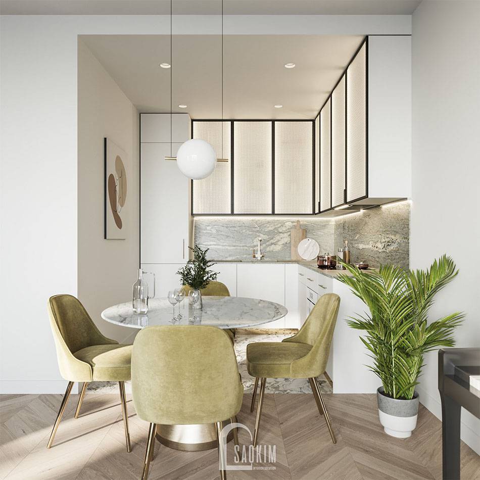 Không gian phòng ăn và bếp hiện đại, tiện nghi