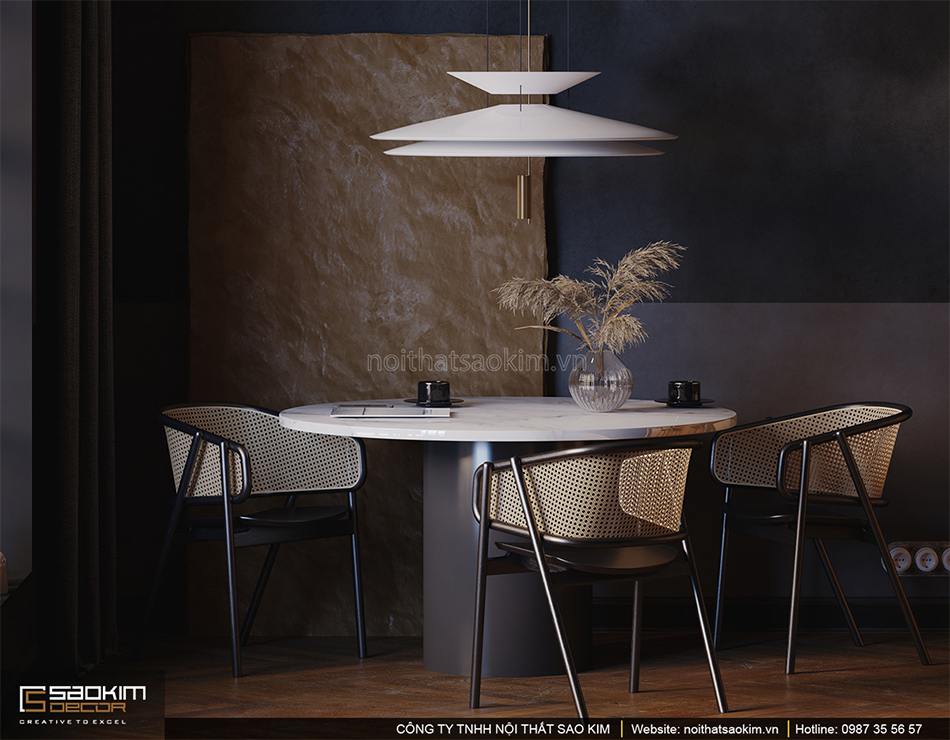 Thiết kế nội thất phòng ăn chung cư Vinhomes Ocean Park
