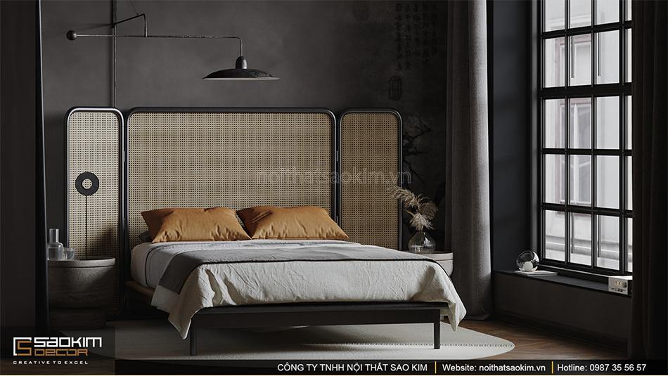 Thiết kế nội thất phòng ngủ căn hộ Vinhomes Ocean Park