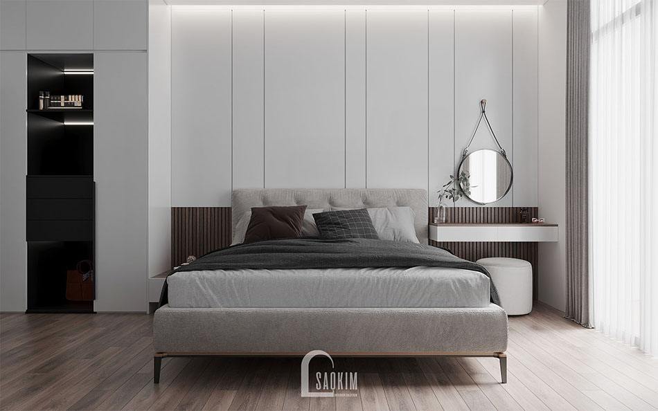 Thiết kế nội thất phòng ngủ master chung cư The Zen Gamuda theo phong cách hiện đại