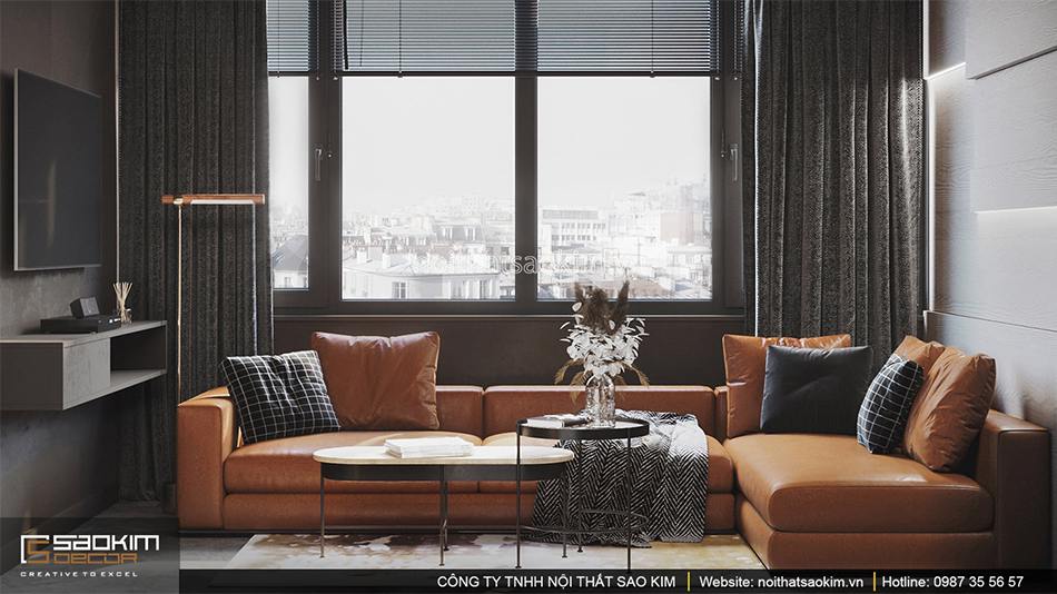 THIẾT KẾ CĂN HỘ CHUNG CƯ 43M2 VINHOMES SMART CITY