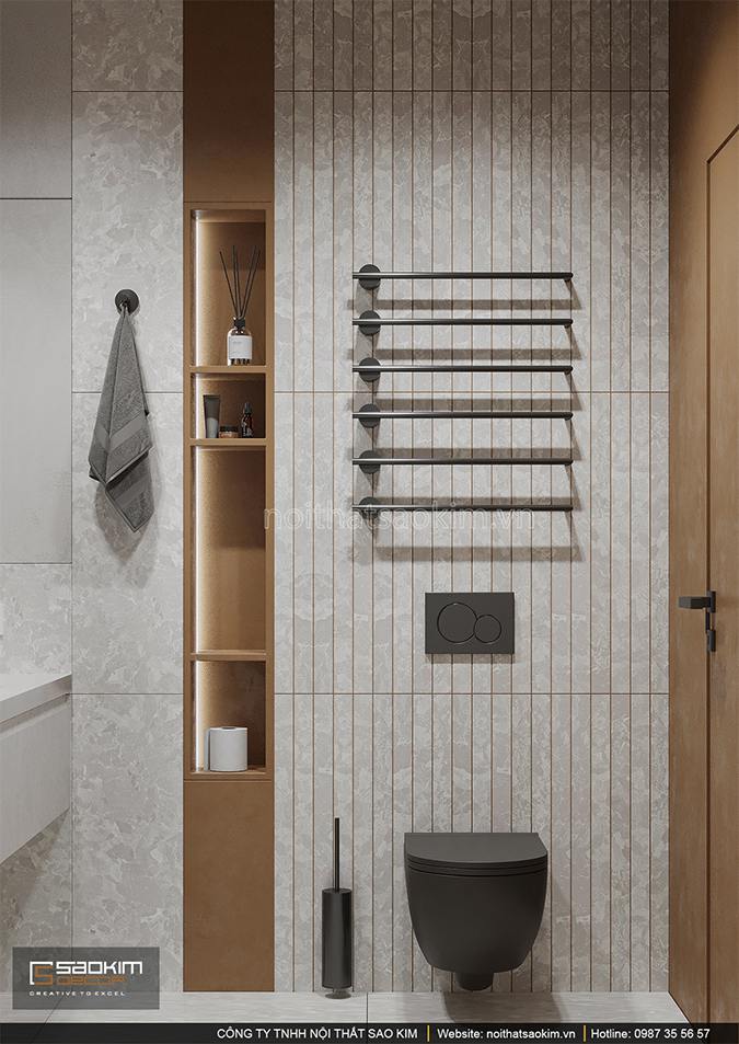 Thiết kế nội thất phòng tắm căn hộ chung cư Vinhomes Smart City