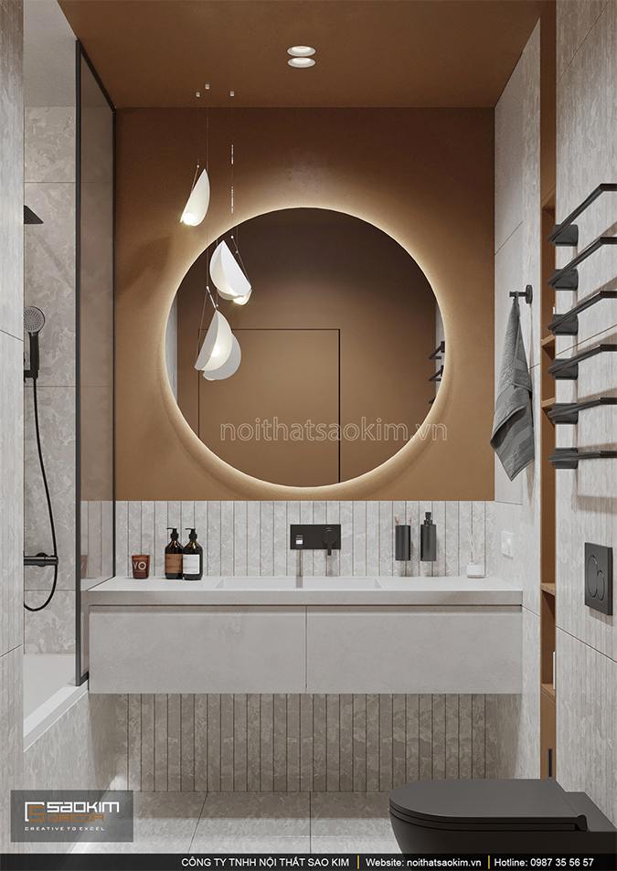 Thiết kế nội thất phòng tắm căn hộ chung cư Vinhomes Smart City