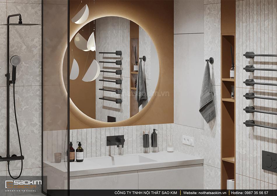 Từng chi tiết nội thất trong không gian phòng tắm được đầu tư kỹ lưỡng