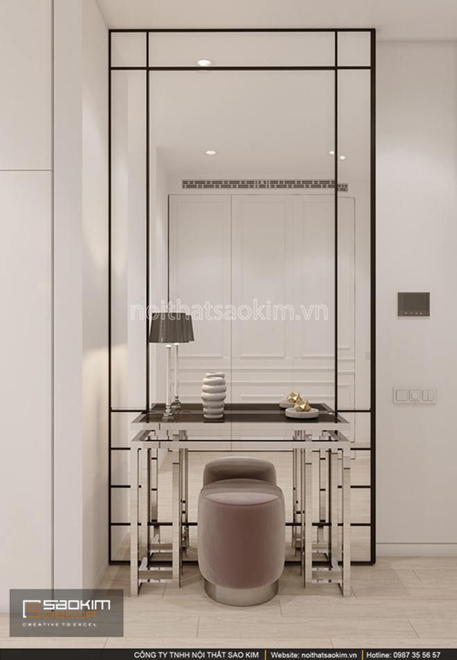 Thiết kế khu vực tiền sảnh căn hộ chung cư Sun Grand City