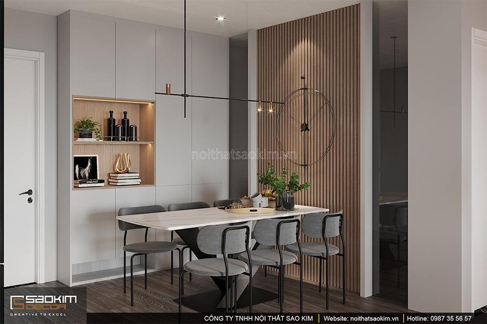 Thiết kế phòng ăn chung cư Shunshine Garden