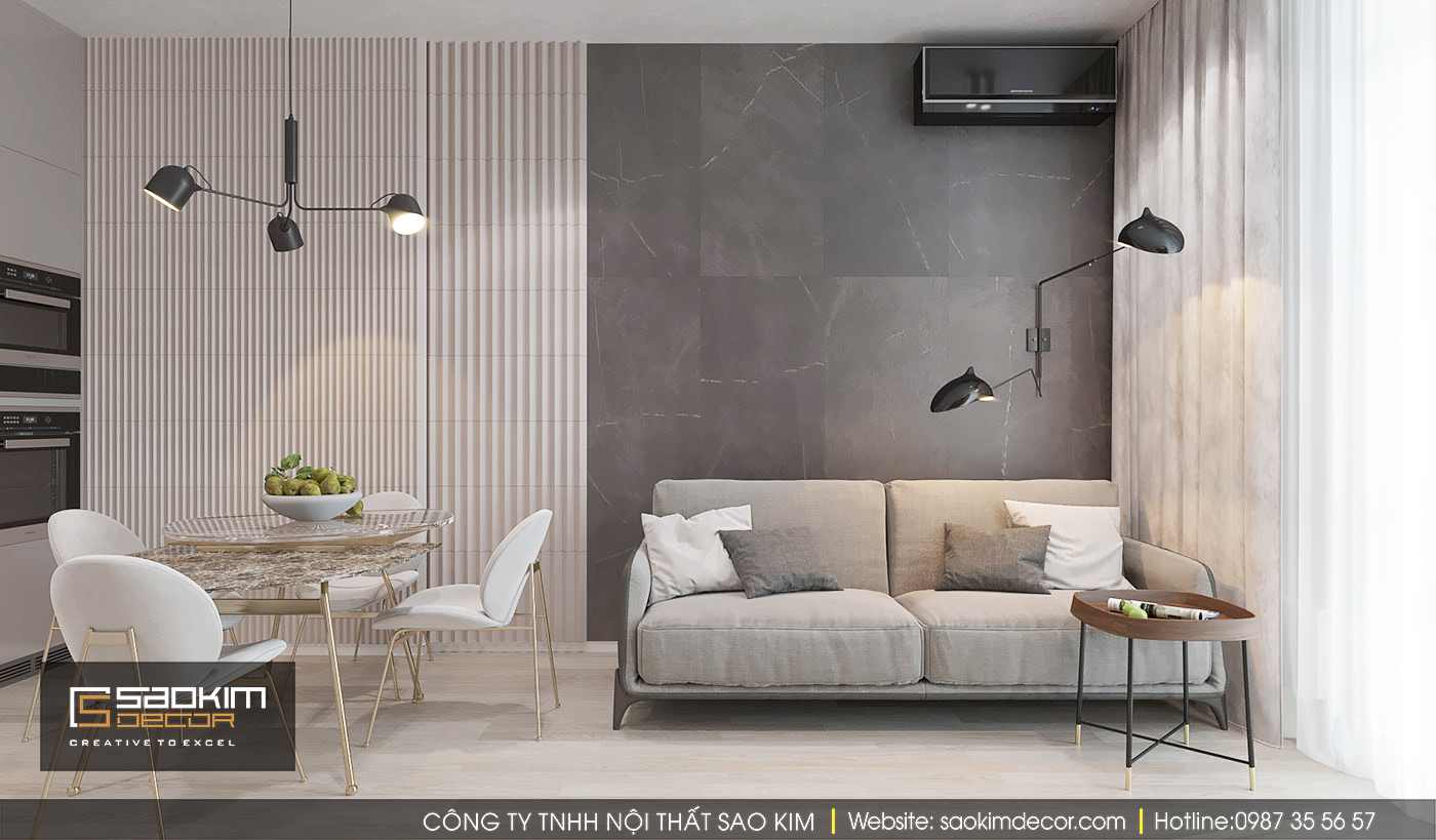 Thiết kế nội thất căn hộ nhỏ Time City