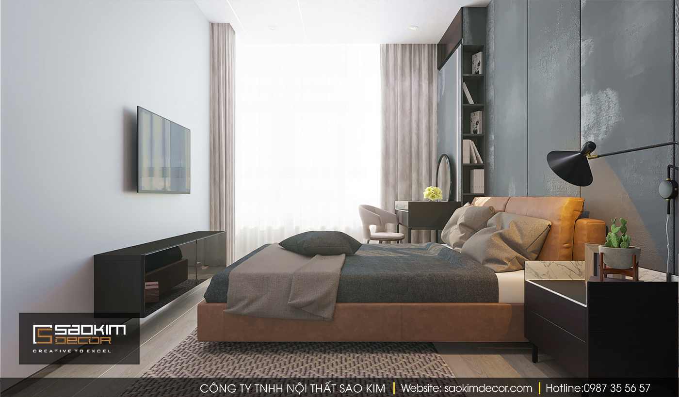 Thiết kế nội thất phòng ngủ chung cư Time City