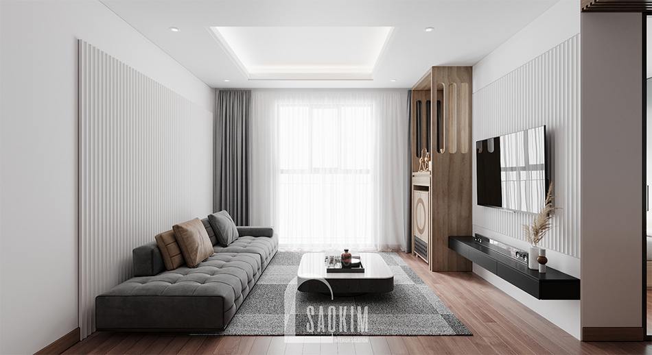 Thiết kế nội thất chung cư 110m2 Emerald Center Park Mỹ Đình