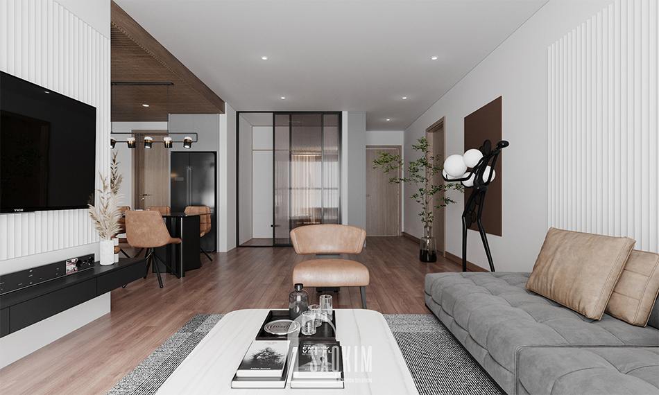 Thiết kế nội thất căn hộ chung cư 110m2 3 phòng ngủ