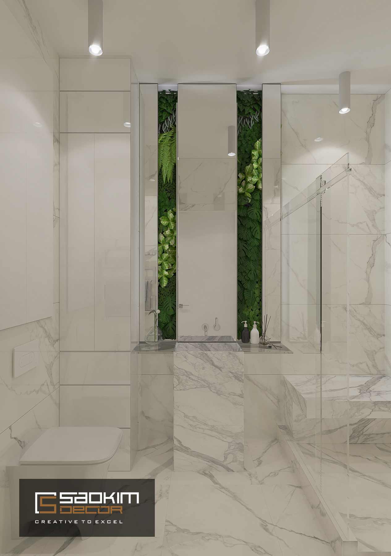 Thiết kế nội thất phòng tắm chung cư Time City