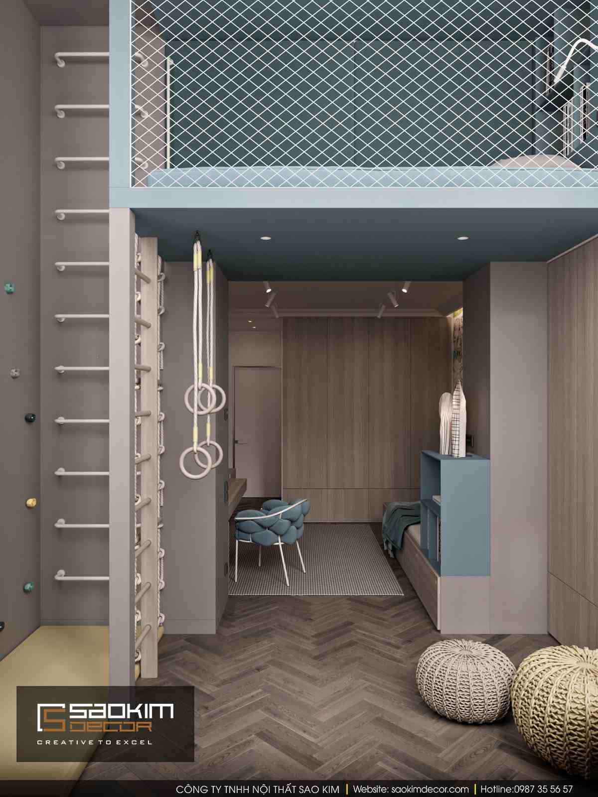 Thiết kế phòng ngủ bé trai