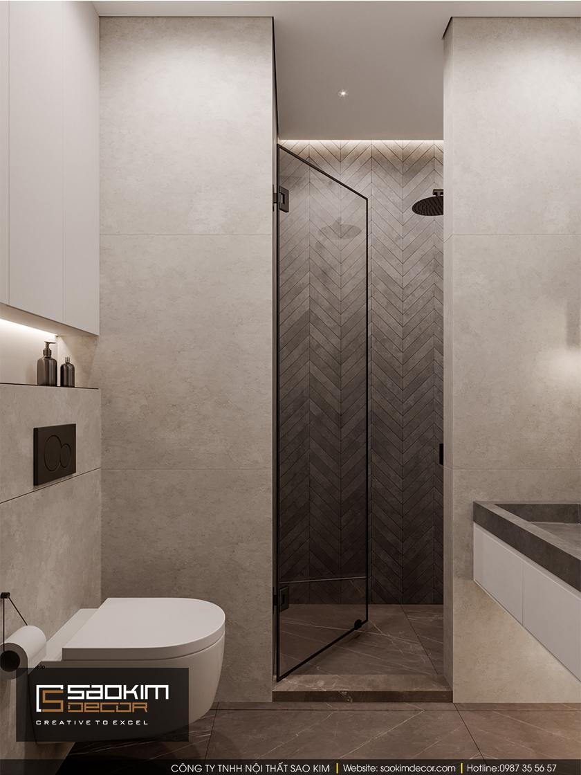 Thiết kế phòng tắm chung cư 100m2 Dream Center Home