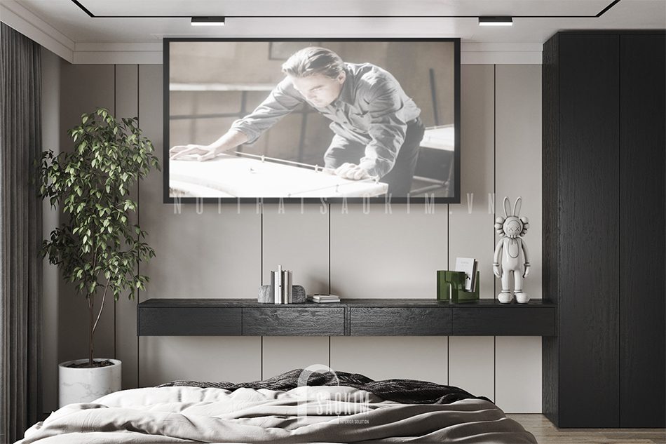 Thiết kế nội thất phòng ngủ chung cư 3 phòng ngủ The Zen Gamuda 157m2 vẻ đẹp hiện đại, tinh tế