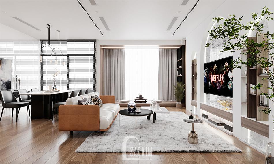 Thiết kế nhà chung cư 3 phòng ngủ The Zen Gamuda theo phong cách hiện đại