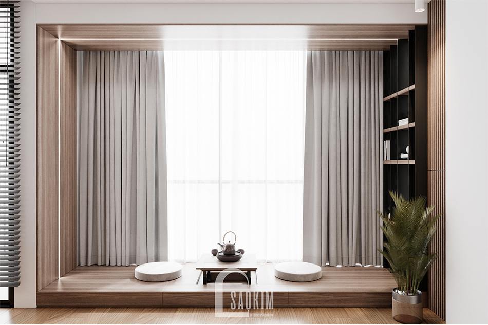 Không gian trà đạo thu nhỏ theo phong cách Nhật Bản trong căn hộ chung cư