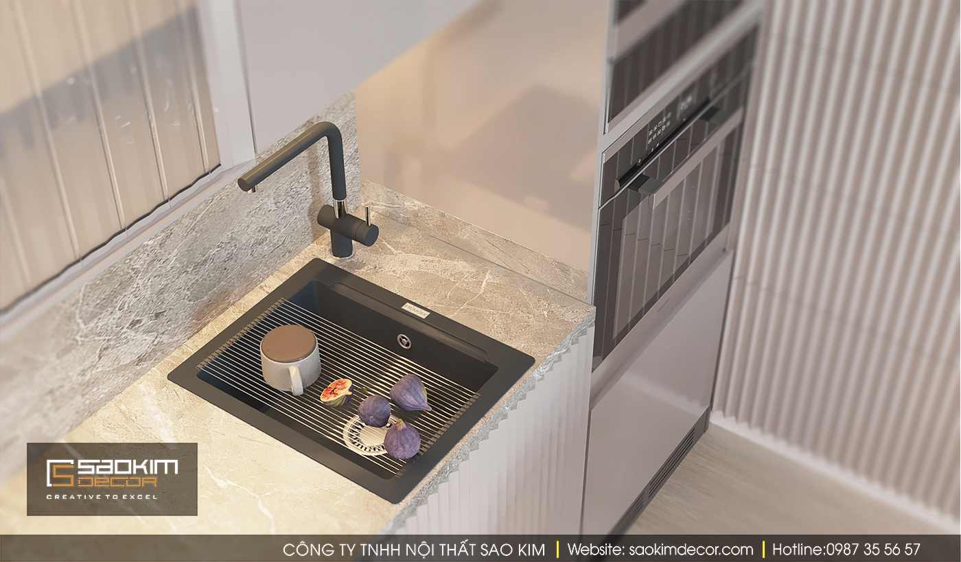 Thiết kế nội thất phòng bếp chung cư Time City