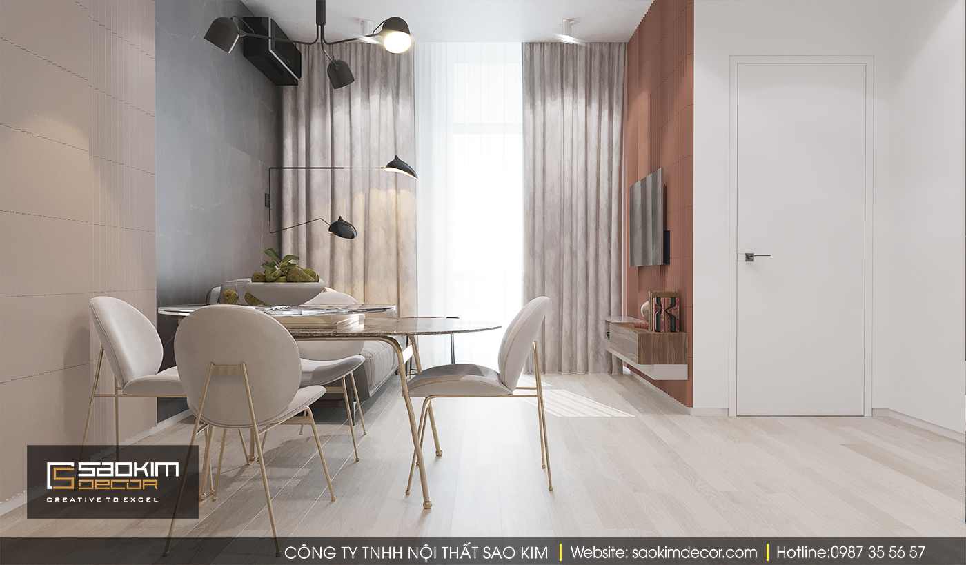 Thiết kế nội thất phòng bếp chung cư Time City