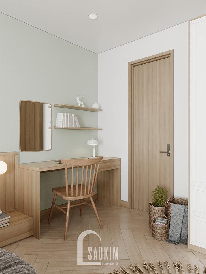 Thiết kế nội thất chung cư 90m2 bàn giao thô dự án Thiên Niên Kỷ (TSQ)