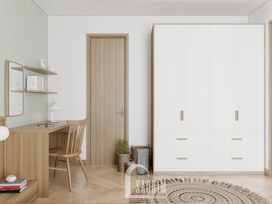 Thiết kế chung cư bàn giao thô dự - phòng ngủ master