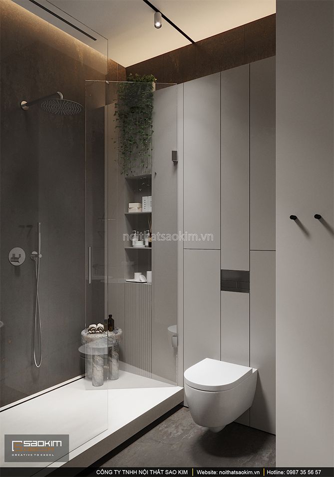 Thiết kế phòng tắm mang vẻ sang trọng, hiện đại