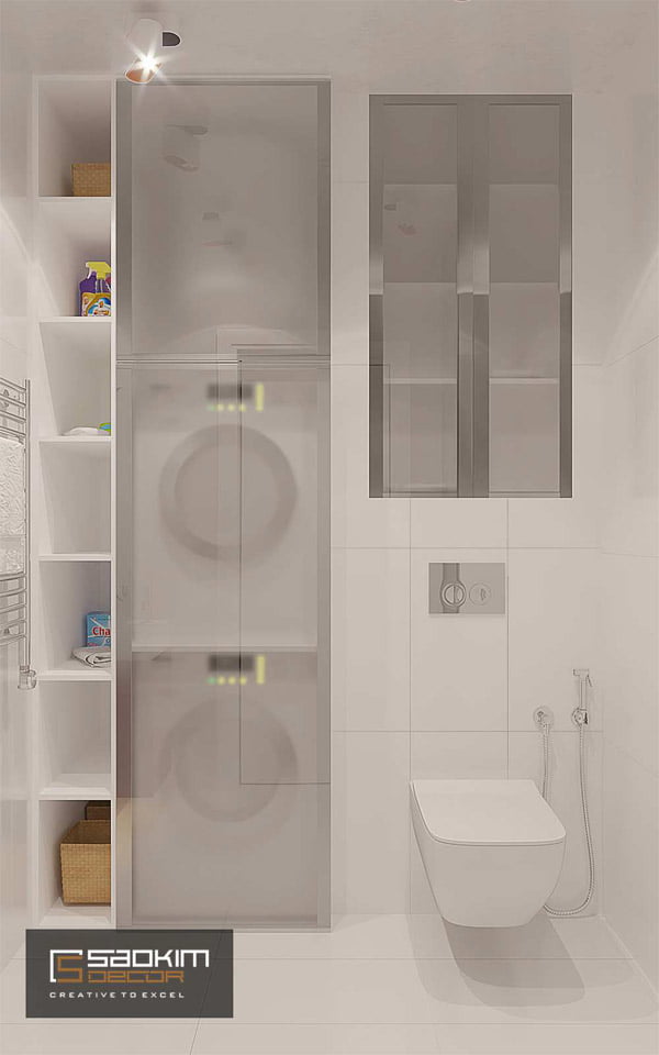 Thiết kế phòng tắm chung cư Gold Tower Nguyễn Trãi