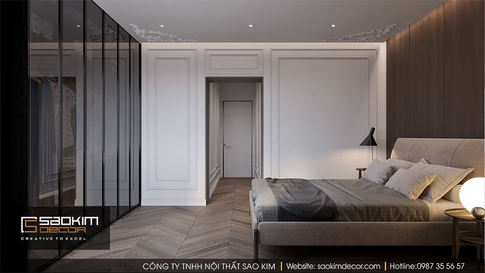 Thiết kế phòng ngủ 2 căn hộ Vinhome Ocean Park