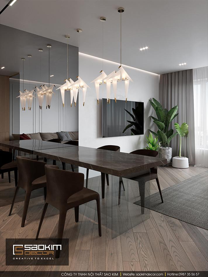 Thiết kế nội thất căn hộ chung cư Hateco La Roma