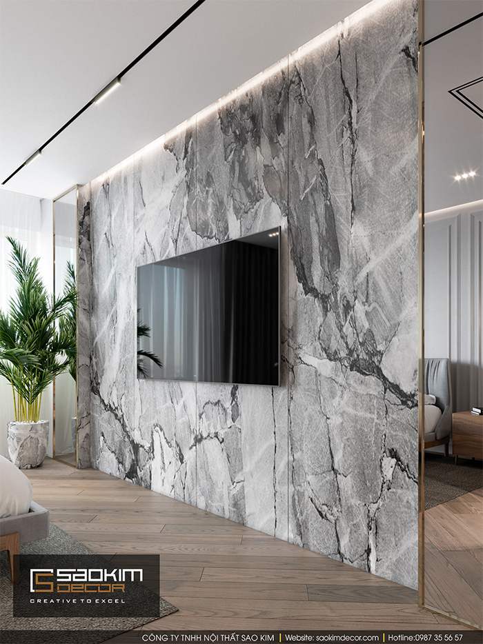 Thiết kế phòng ngủ master mang vẻ đẹp sang trọng, ấm áp