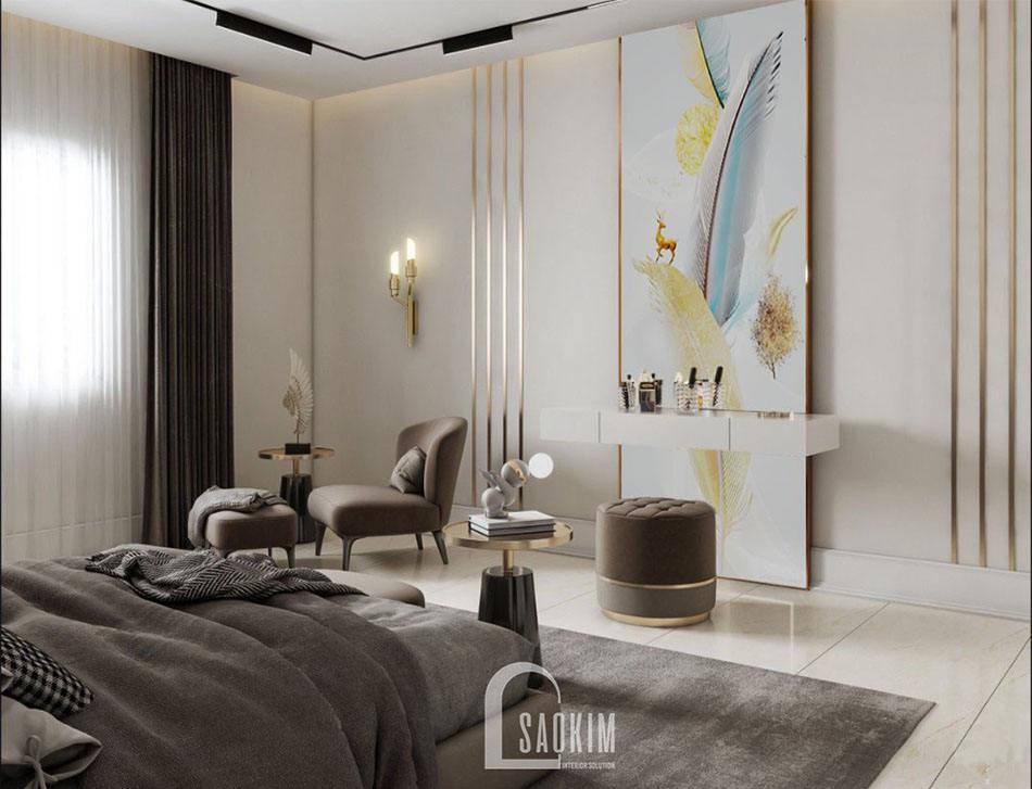 Thiết kế nội thất phòng ngủ chung cư cao cấp