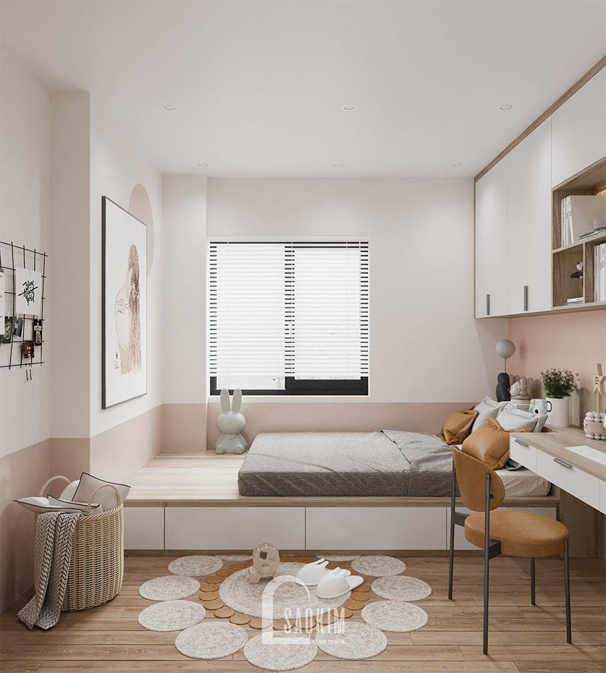 Giường ngủ full tường đặt sát cửa sổ tối ưu diện tích căn phòng