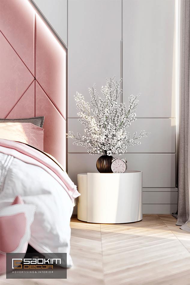 Thiết kế nội thất phòng ngủ bé gái chung cư