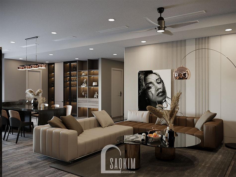Thiết kế nội thất chung cư cao cấp trung tâm thương mại Chợ Mơ
