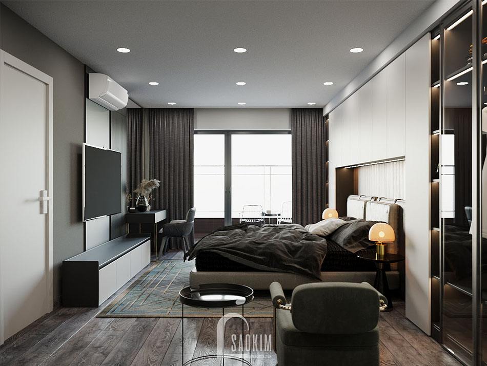 Thiết kế phòng ngủ master căn hộ chung cư cao cấp TTTM Chợ Mơ