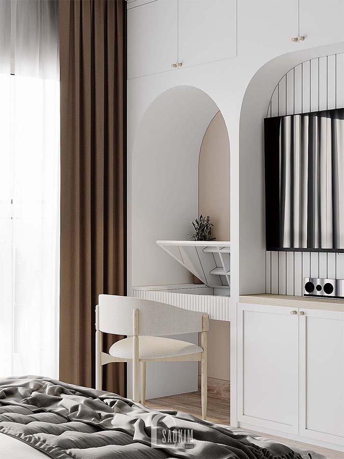 Thiết kế nội thất chung cư Royal City mang vẻ đẹp thanh lịch, trang nhã của phong cách Scandinavian Farmhouse