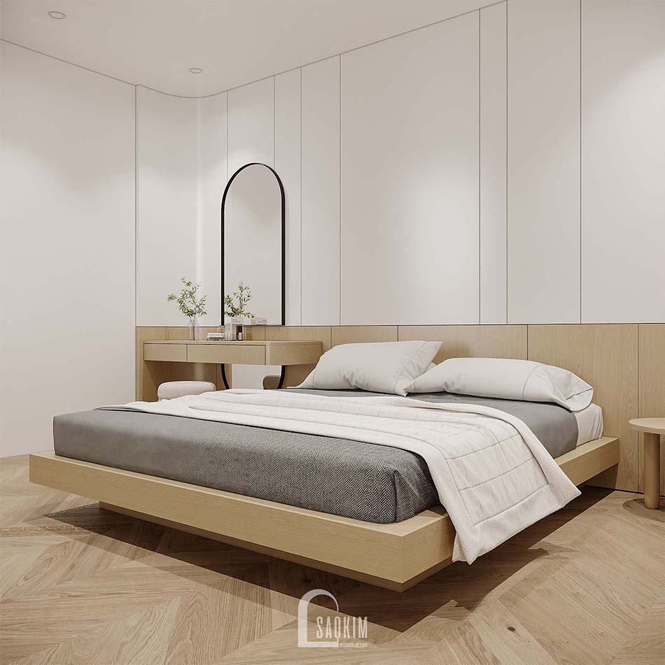 Thiết kế nội thất phòng ngủ 2 chung cư Feliz Homes Hoàng Mai