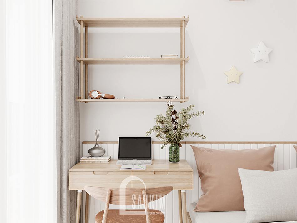 Thiết kế không gian học tập trong phòng riêng của bé