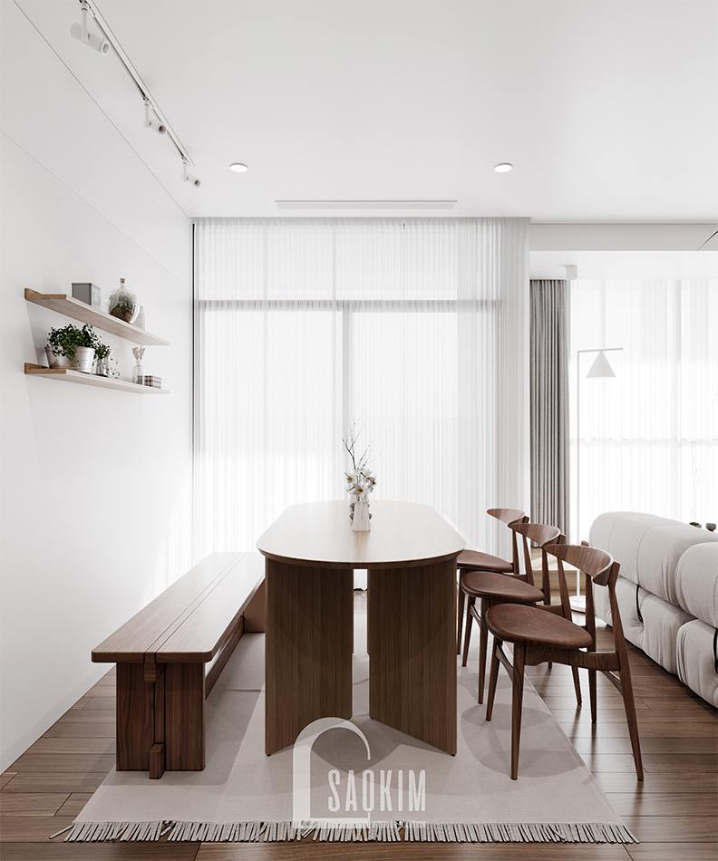 Thiết kế nội thất phòng ăn chung cư The Zen Gamuda 157m2